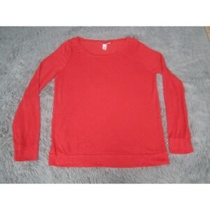 Victoria's Secret Shirt Womens Medium Red Lounge Scoop Neck Top